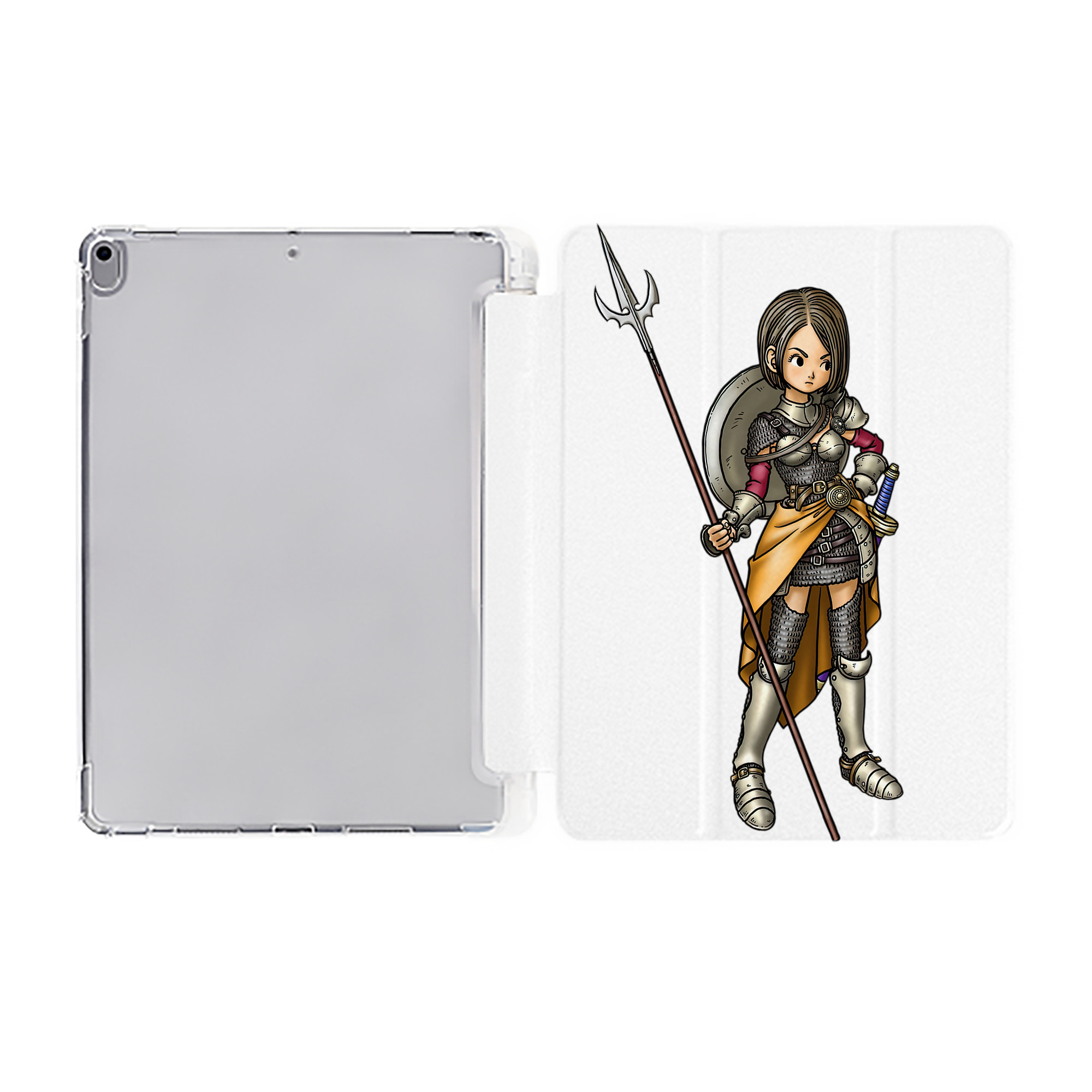 （画像用） ドラゴンクエスト Doragon Kuesuto Dragon Quest IPad ケース ペン収納付き 三つ折りスタンド PUレザー×シリコン 対応機種9.5/10.5/10.9インチ